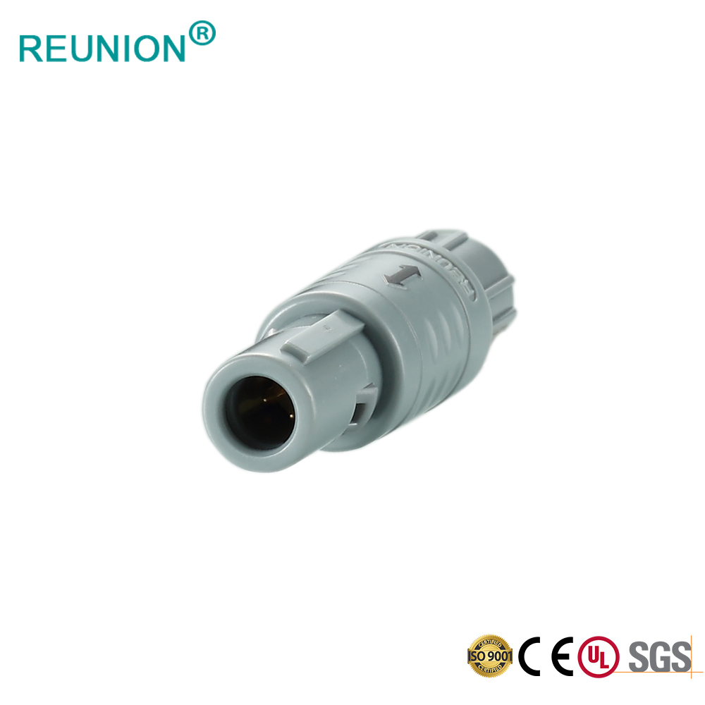 P series medical plastic circular connector with bucket contacts for wire/cable