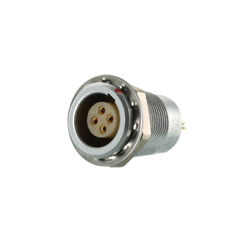 Self-latching metal female socket power connector 14pins