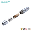 Quick locking push pull welding cable connector with multi-pole