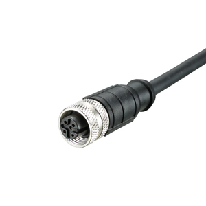 M12 D-Code Female Panel Connector with RJ45 Adapter Cable Connector Wiring Harness Assembly