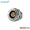 Circular 0B Series 3Pins Metal Straight Plug Male Connector
