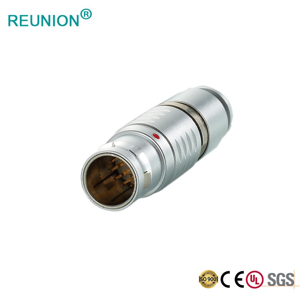 4 pin male solder straight plug circular connector FGG/PGG with wire Connectors