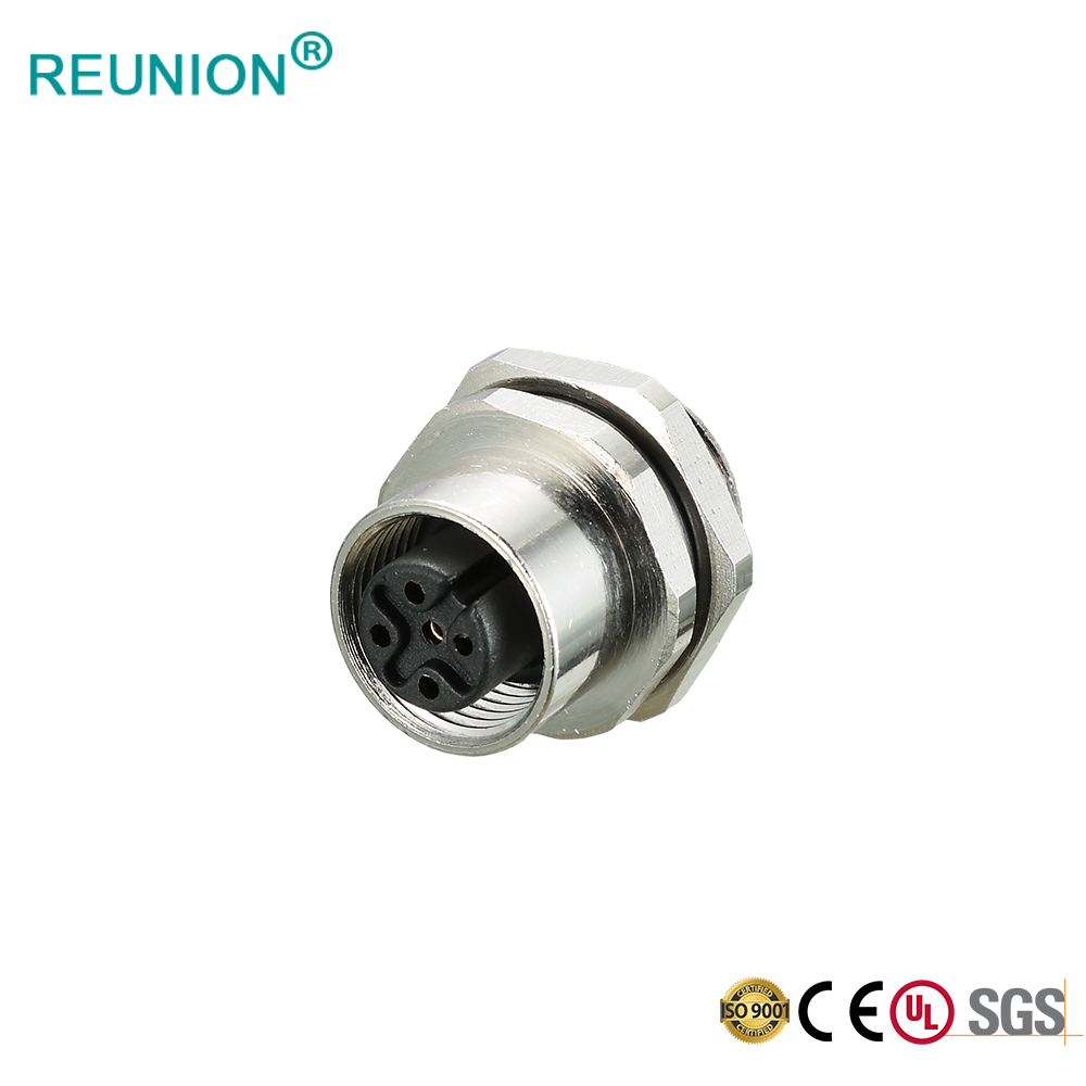 Industrial Sensor Connector Circular Male and Female M12 Multipole 2~17Pins Connectors