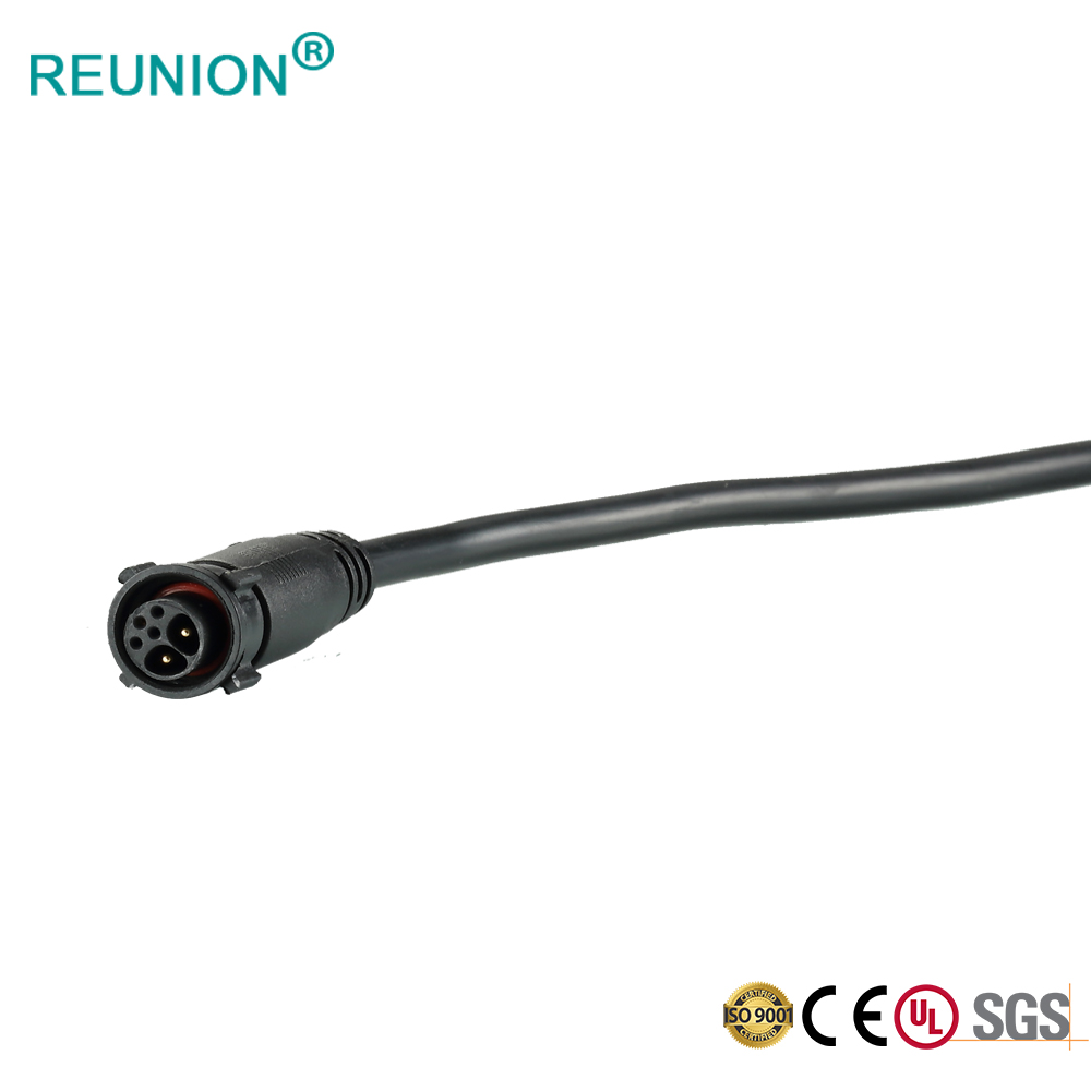 2M 3+4 hybrid power and signal waterproof IP67 LED Screen Connectors Cable Assembly Overmolding