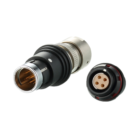 Male straight plug waterproof sensor connector power/signal type