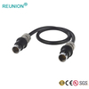 Mini multipole female male waterproof wire to wire F series connector
