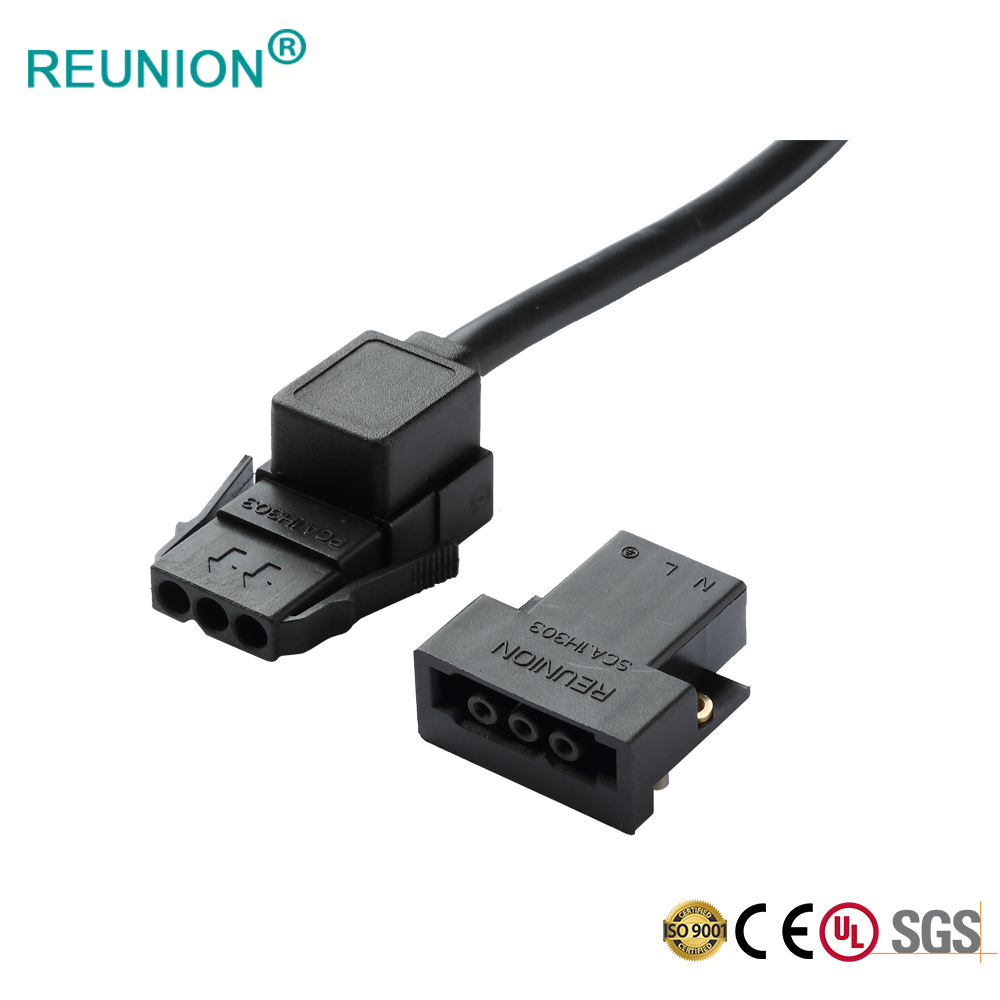 Unique Male To Female Power And Signal Cable Connector in REUNION Connectors