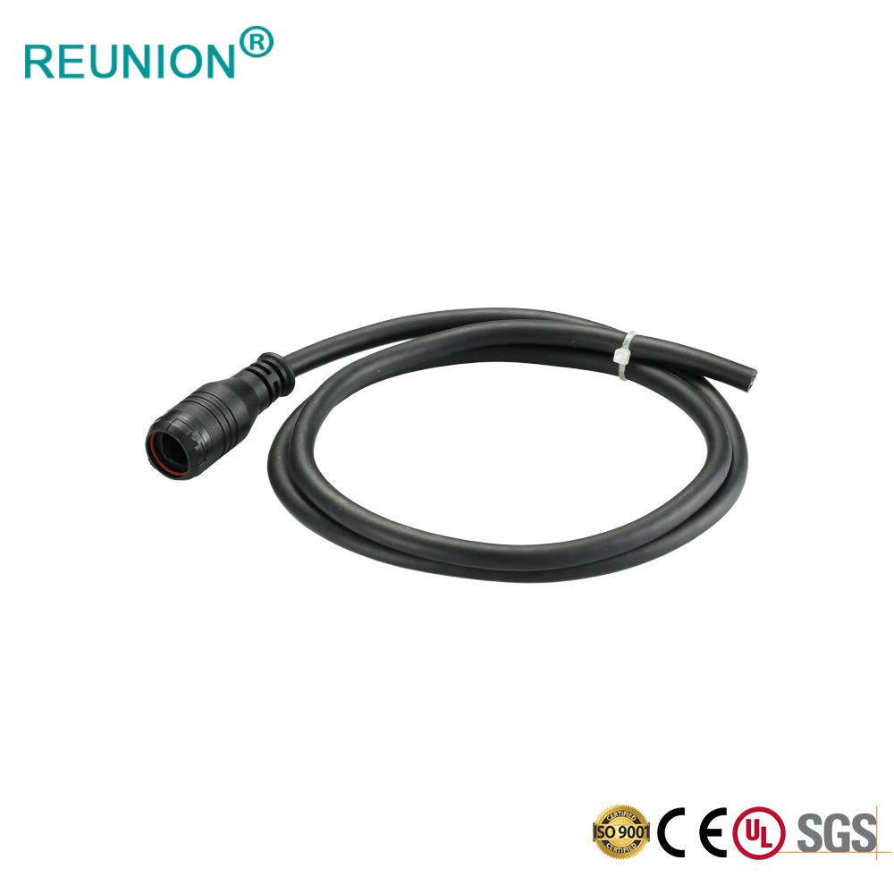 REUNION P Series 3Pins Plastic Medical Connectors PFG waterproof Plug with Cable