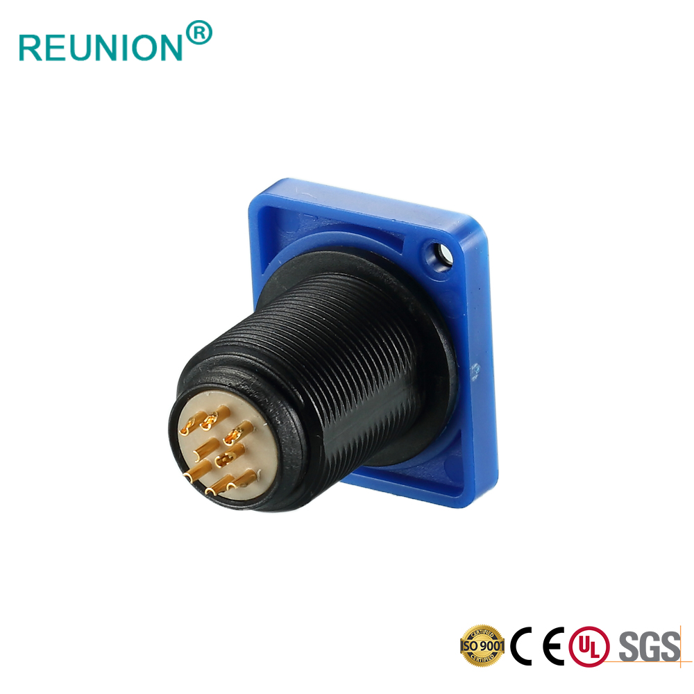 P series 2+1 types power and signal self-latching push-pull connector with dust cover