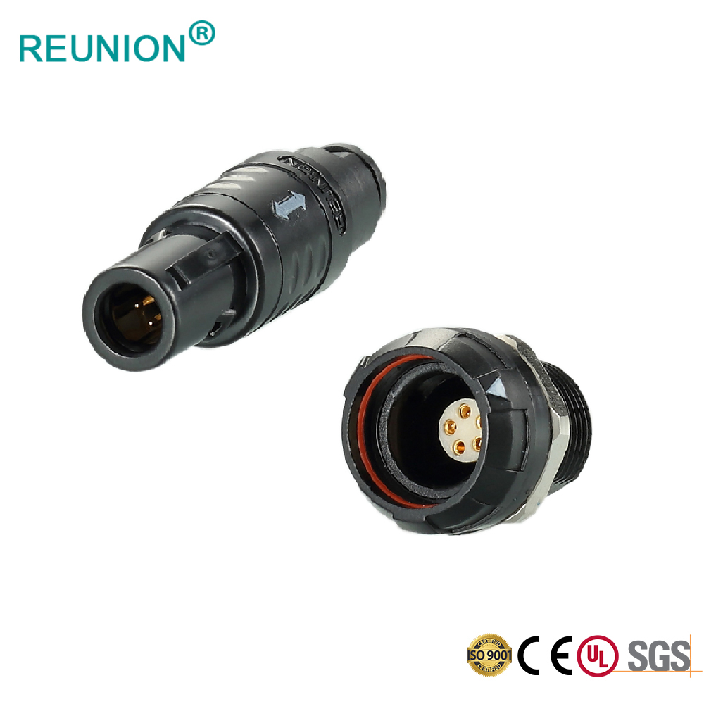 Self-locking Push Pull Circular Couplers, P Series Plastic Connector for Medical Patient Monitor