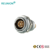 Shenzhen factory hot sell cheap price 4 poles PCB type female circular connector metal couplers