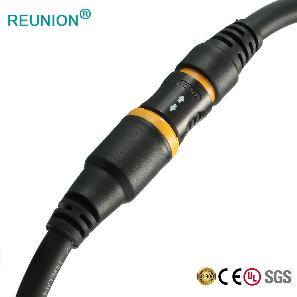 REUNION custom plastic cable assembly 8pins female socket with RJ45 connector